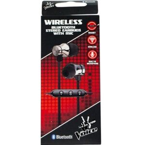 The Voice: Wireless Bluetooth Stereo Earbuds w/ Mic - Black
